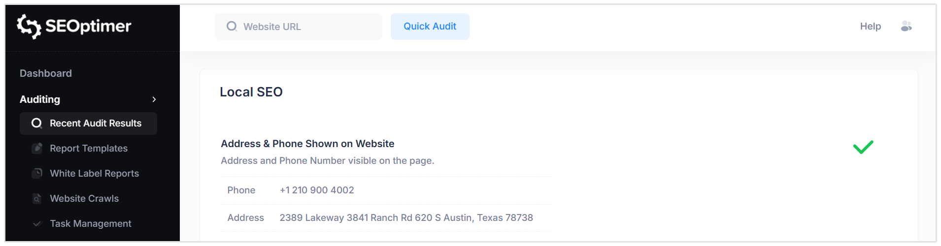 [Dirección] y [Teléfono] en [Sitio Web]